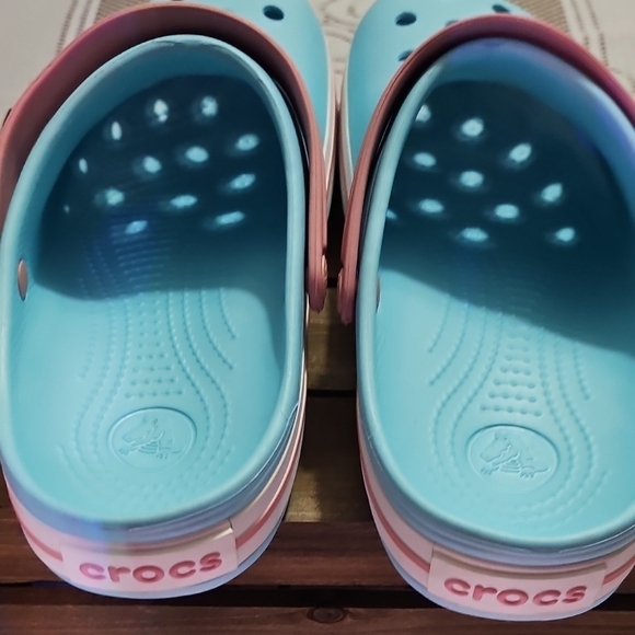 CROCS Light Blue and Pink Mules - Picture 4 of 5